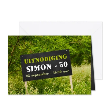 Uitnodiging krijtbord natuur OT